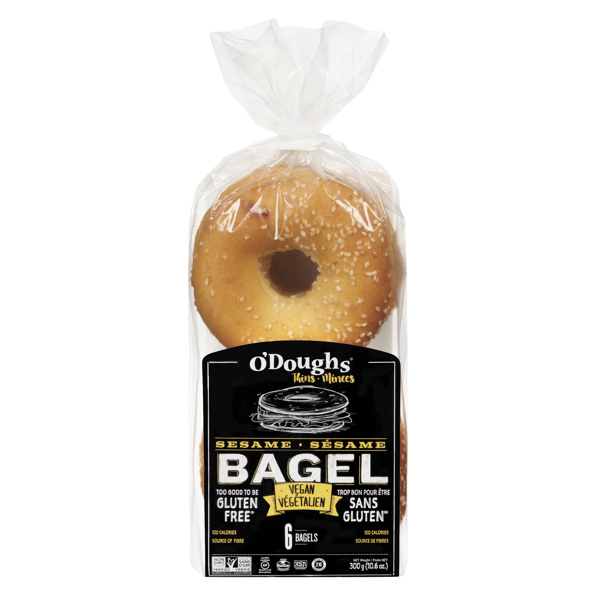 (GF)O'DOUGHS BAGELS SESAME